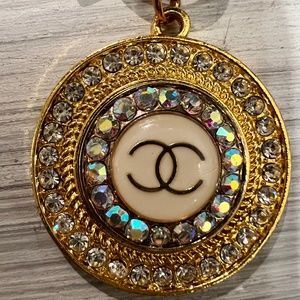 Chanel Crystal and Gold pendant Necklace